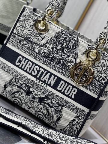 Dior Lady 五格刺绣24cm yz (21)