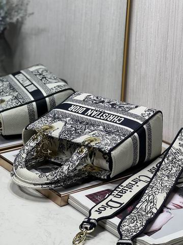 Dior Lady 五格刺绣24cm yz (22)