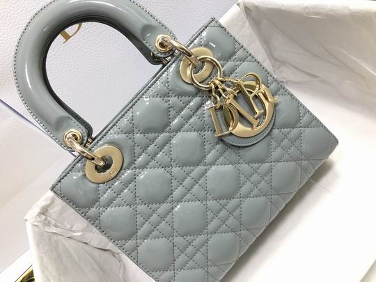 Dior Lady M0538 漆皮字母20x16.5x8cm wz (12)