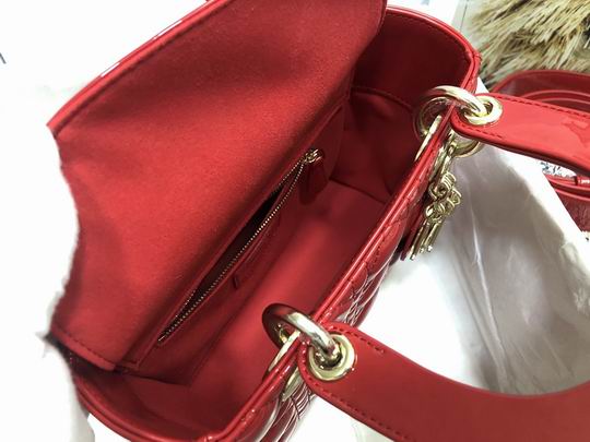 Dior Lady M0538 漆皮字母20x16.5x8cm wz (7)