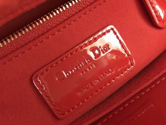 Dior Lady M0538 漆皮字母20x16.5x8cm wz (9)