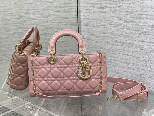 Dior Lady M0540复古粉羊金 26x6x14cm wz (1)
