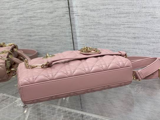 Dior Lady M0540复古粉羊金 26x6x14cm wz (3)