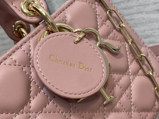 Dior Lady M0540复古粉羊金 26x6x14cm wz (7)