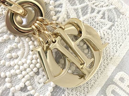 Dior Lady M0565白色蚕蕾丝24x20x11cm wz (6)