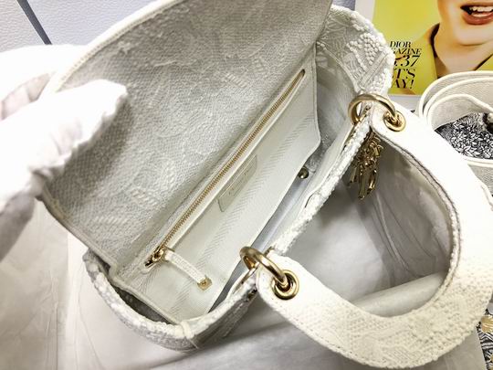 Dior Lady M0565白色蚕蕾丝24x20x11cm wz (7)