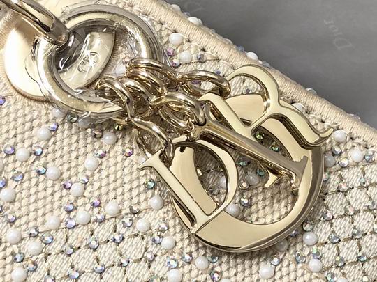 Dior Lady S0856杏色珠钻12x10.2x5cm wz (6)
