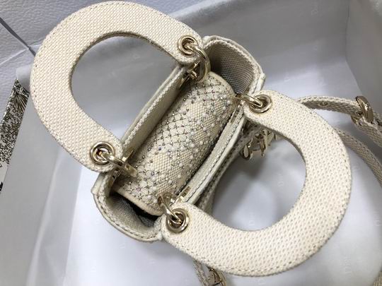 Dior Lady S0856杏色珠钻12x10.2x5cm wz (8)