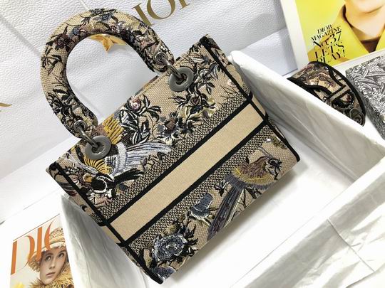 Dior M0565刺绣喜鹊棕24x20x11cm wz (2)