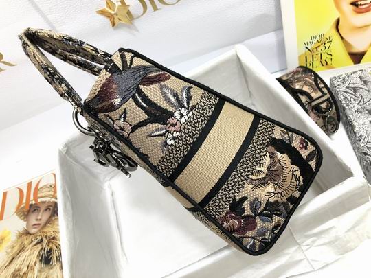 Dior M0565刺绣喜鹊棕24x20x11cm wz (3)