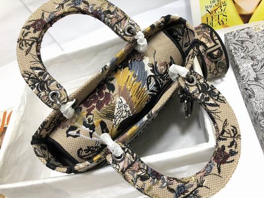 Dior M0565刺绣喜鹊棕24x20x11cm wz (9)