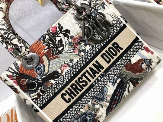 Dior M0565刺绣喜鹊白 24x20x11cm wz (5)