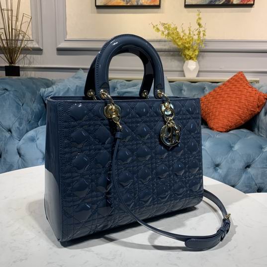 Dior M44560木槿粉 深丹宁蓝漆金32x12x24cm wz (2)