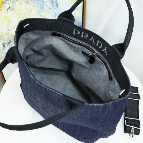 Prada洗水牛仔 38.5x16x45cm zy (9)