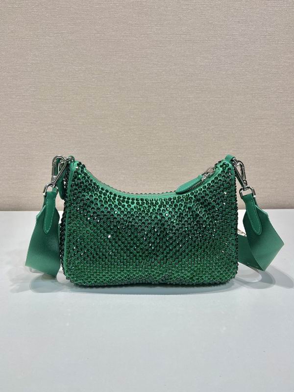 Prada 1BH204绿闪钻22x16x6cm AP (2)