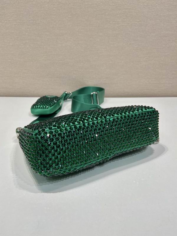 Prada 1BH204绿闪钻22x16x6cm AP (4)