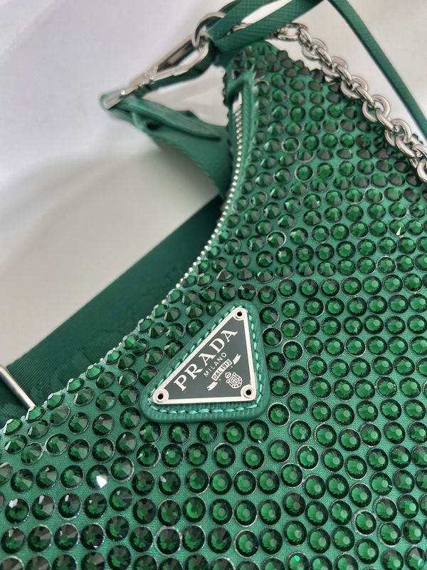 Prada 1BH204绿闪钻22x16x6cm AP (5)