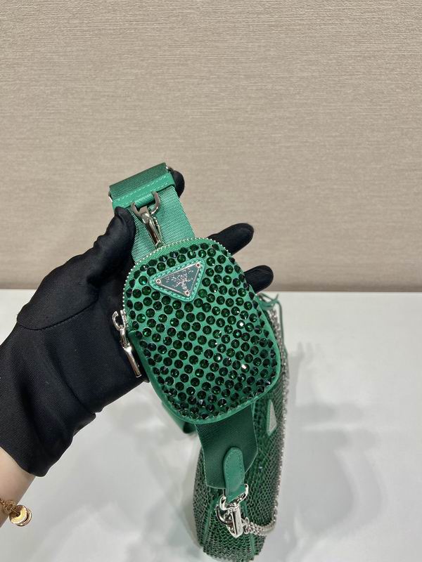 Prada 1BH204绿闪钻22x16x6cm AP (7)