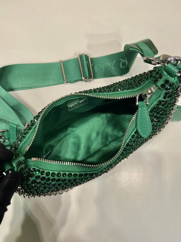Prada 1BH204绿闪钻22x16x6cm AP (8)