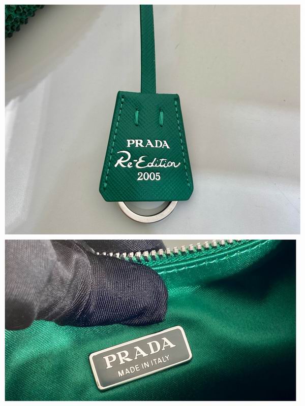 Prada 1BH204绿闪钻22x16x6cm AP (9)