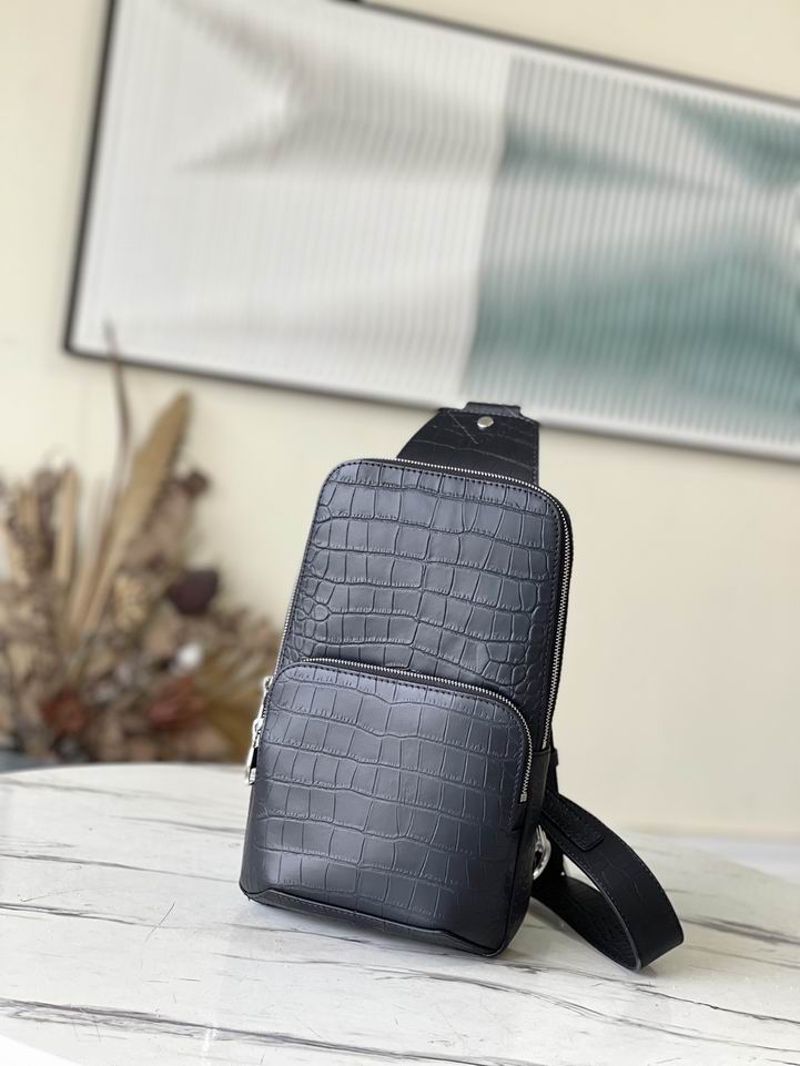 Avenue N41720鳄鱼纹黑 蓝20x31x10cm gf (11)