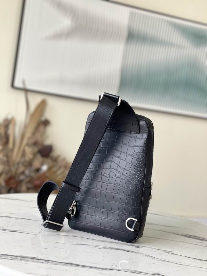 Avenue N41720鳄鱼纹黑 蓝20x31x10cm gf (12)