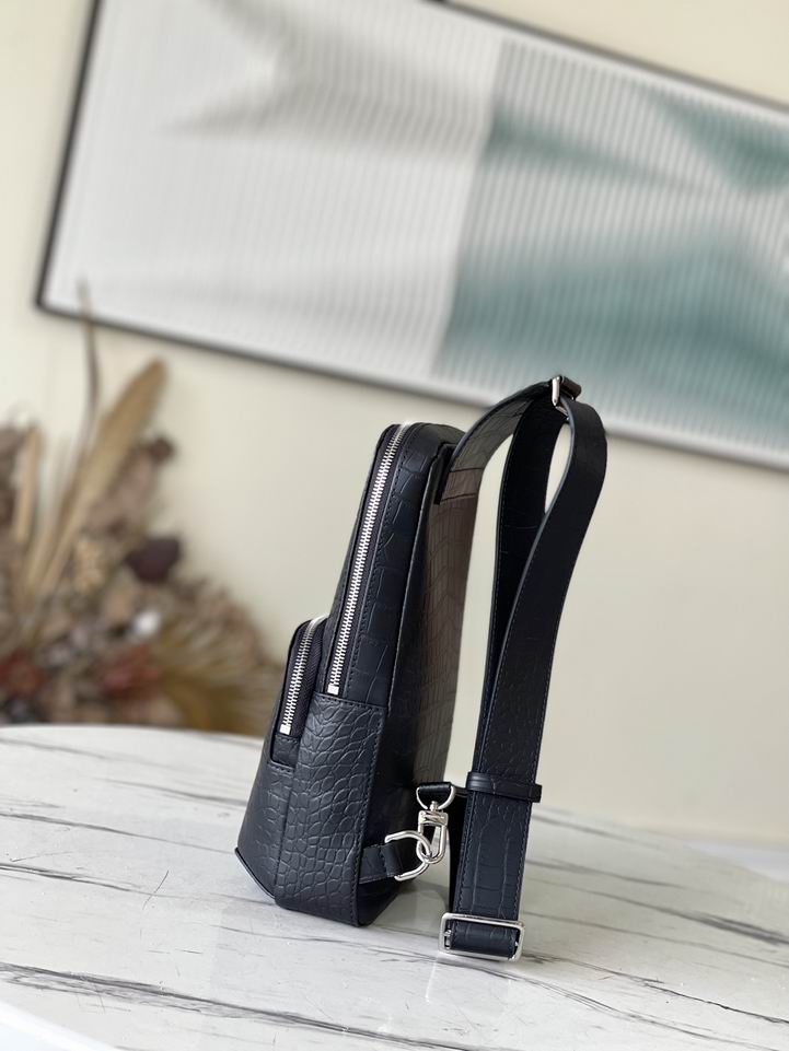 Avenue N41720鳄鱼纹黑 蓝20x31x10cm gf (13)