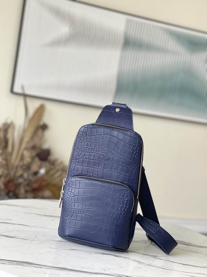 Avenue N41720鳄鱼纹黑 蓝20x31x10cm gf (2)