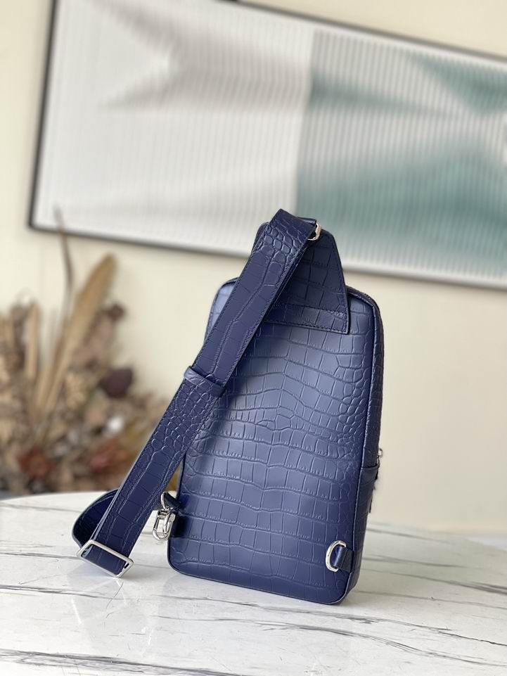 Avenue N41720鳄鱼纹黑 蓝20x31x10cm gf (3)