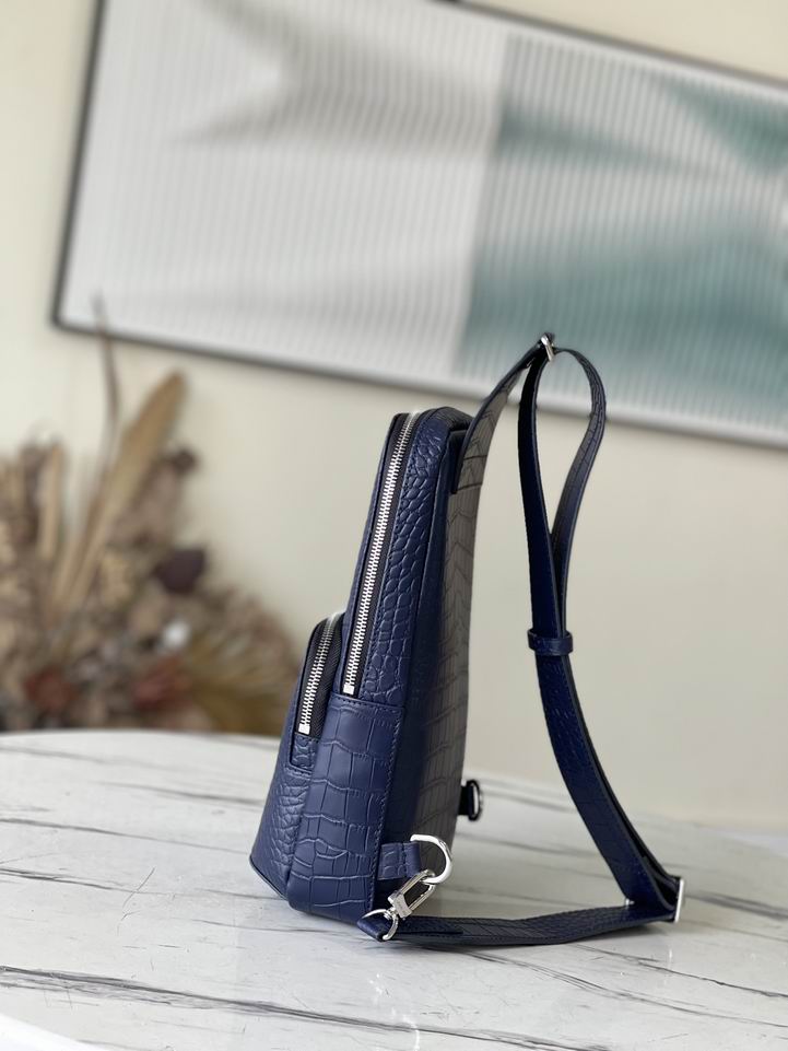 Avenue N41720鳄鱼纹黑 蓝20x31x10cm gf (8)