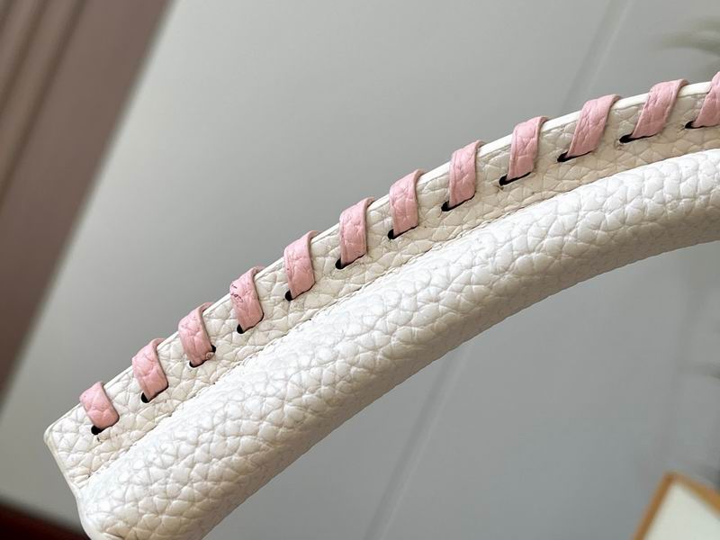 Capucines M21121珍珠白色编织31.5x20x11cm ss (5)