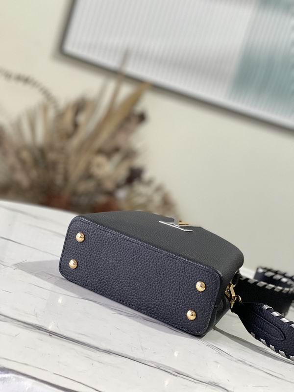 Capucines M21121黑拼银织带21x14x8cm gf (2)