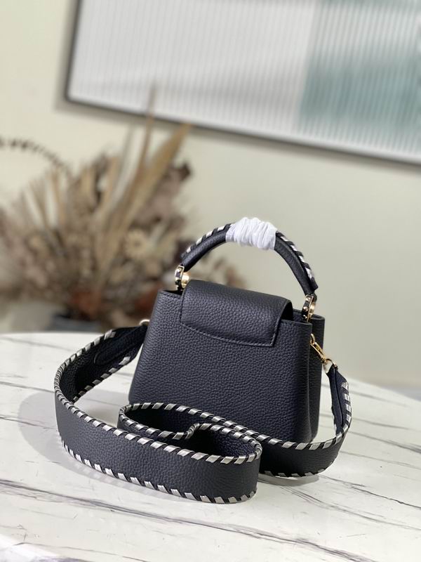 Capucines M21121黑拼银织带21x14x8cm gf (3)