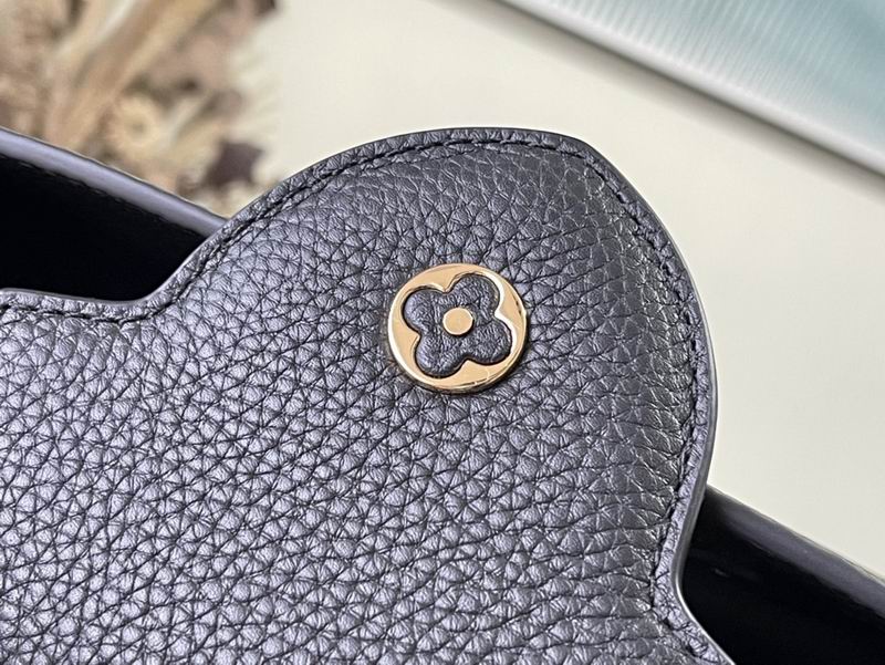 Capucines M21121黑拼银织带27x18x9cm gf (6)