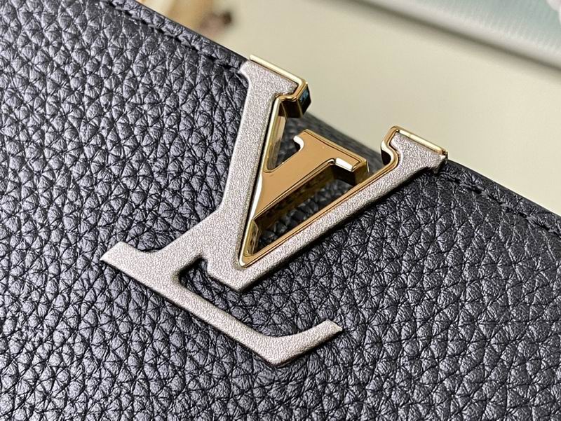 Capucines M21121黑拼银织带27x18x9cm gf (7)