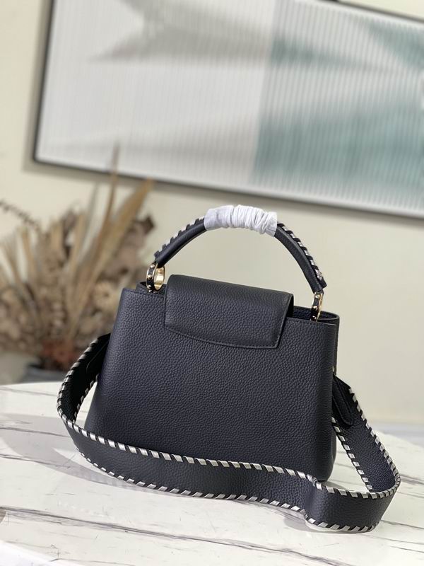 Capucines M21121黑拼银织带31.5x20x11cm gf (3)