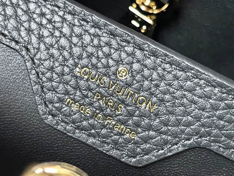 Capucines M21121黑拼银织带31.5x20x11cm gf (6)