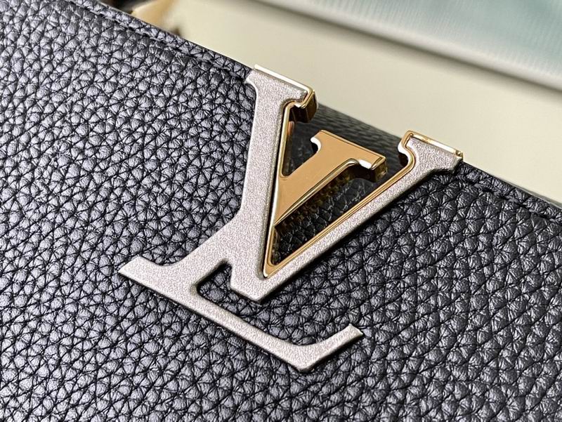 Capucines M21121黑拼银织带31.5x20x11cm gf (7)