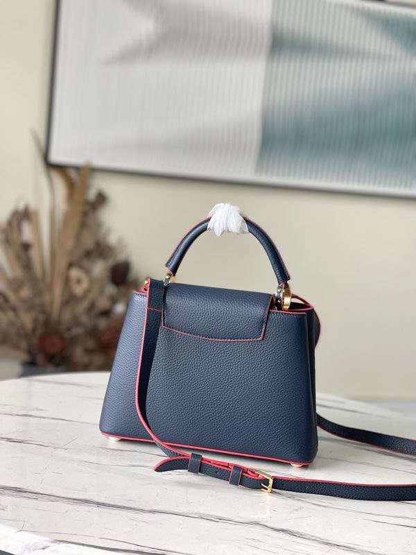 Capucines M42259海军蓝金扣 27x18x9cm gf (3)