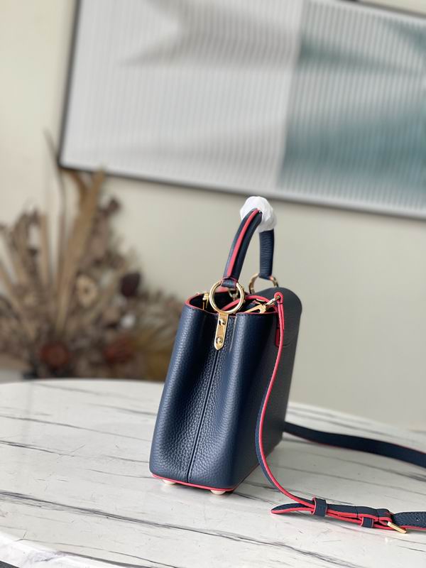 Capucines M42259海军蓝金扣 27x18x9cm gf (4)