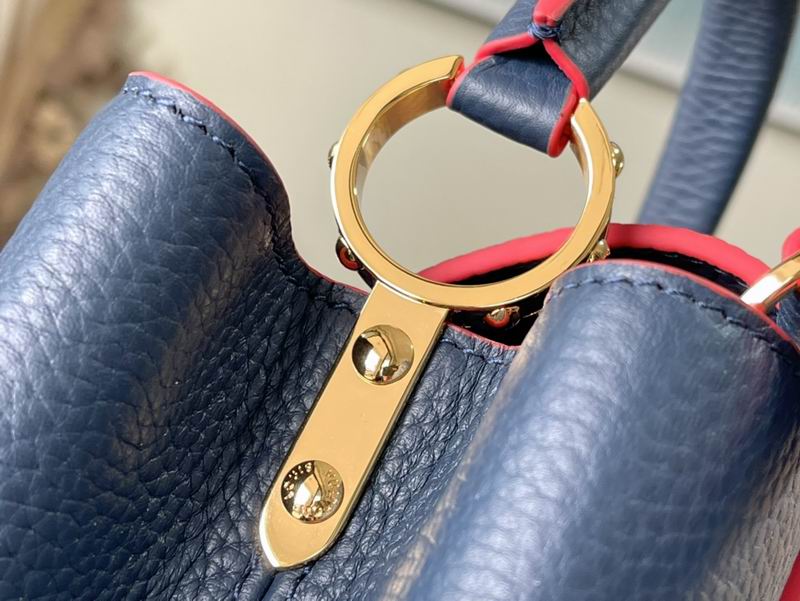 Capucines M42259海军蓝金扣 27x18x9cm gf (5)