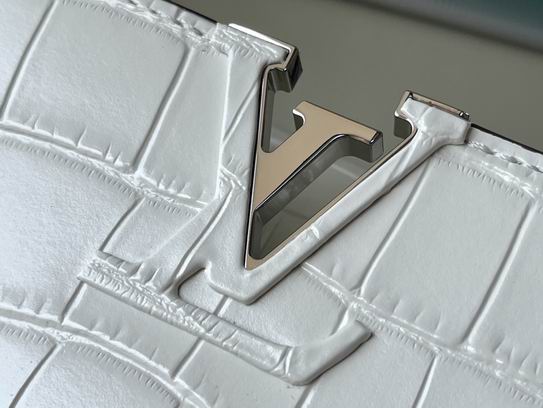 Capucines M48865白尼罗鳄鱼纹 27x18x9cm gf (6)