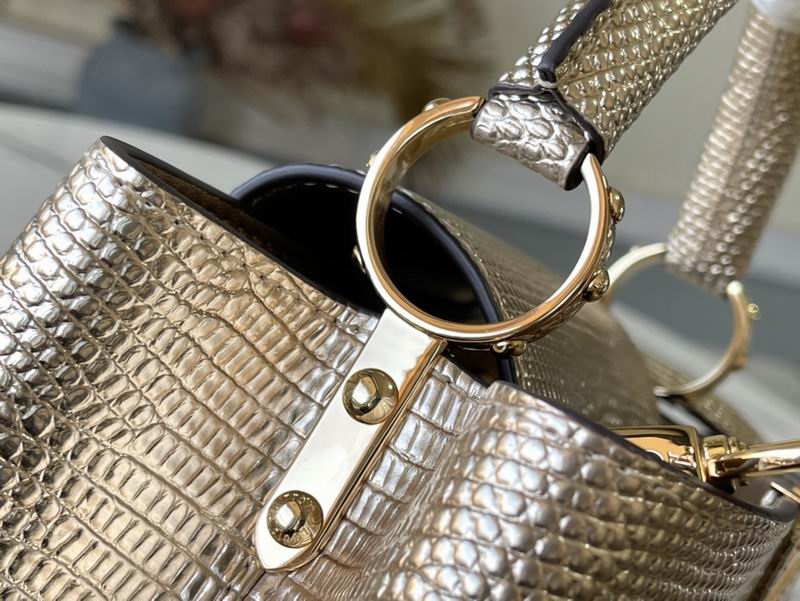 Capucines M48865金色蜥蜴27x18x9cm gf (5)