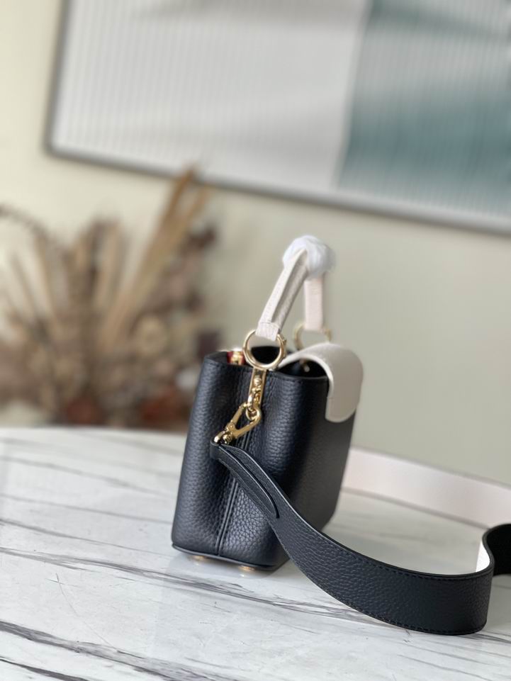 Capucines M48865黑拼奶白21x14x8cm gf (3)