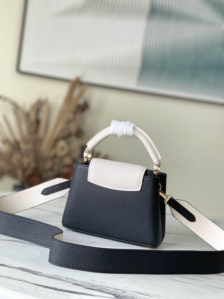 Capucines M48865黑拼奶白21x14x8cm gf (4)