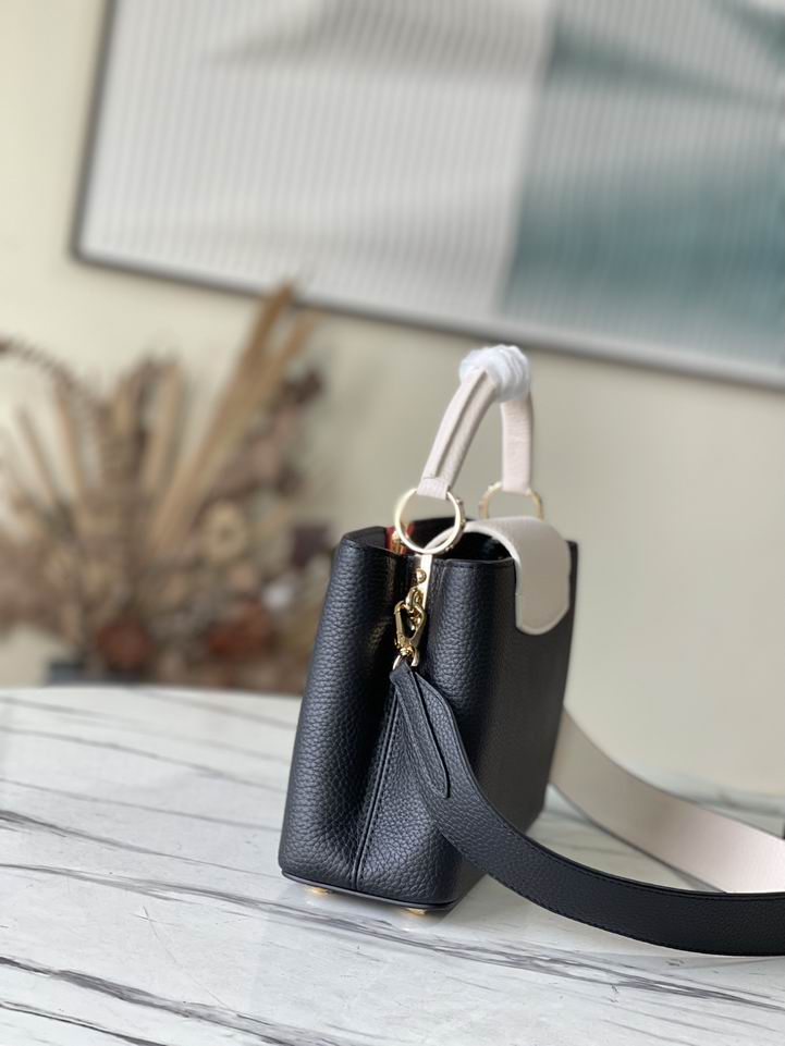 Capucines M48865黑拼奶白27x18x9cm gf (3)