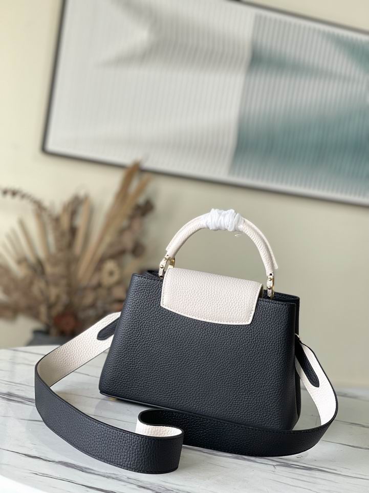 Capucines M48865黑拼奶白27x18x9cm gf (4)