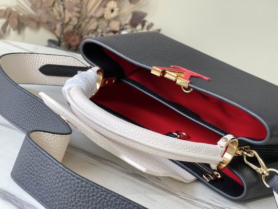 Capucines M48865黑拼奶白31.5x20x11cm gf (9)