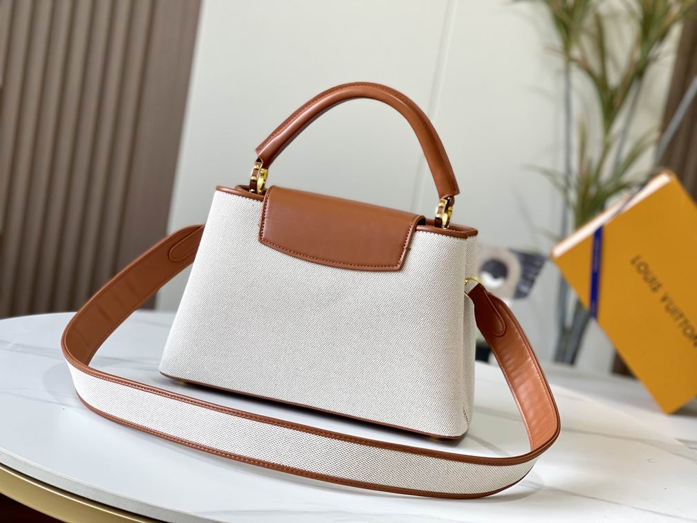 Capucines M57361绣花白棕金31.5x20x11cm cs (3)