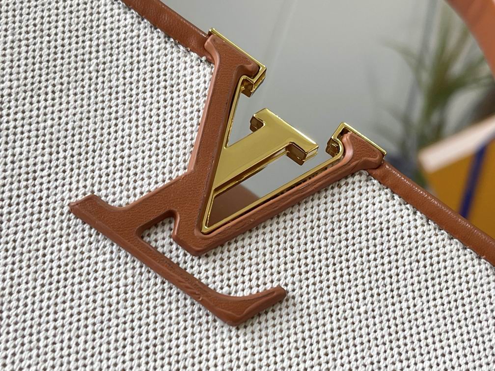 Capucines M57361绣花白棕金31.5x20x11cm cs (6)